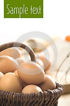 Eggs on the basket - sample text