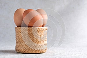 Eggs on Basketry