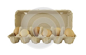 Eggs being alternated with empty space in egg carton