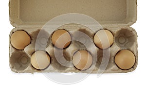 Eggs being alternated with empty space in egg carton