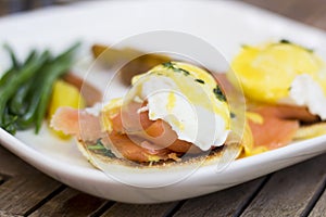 Eggs Benedict with Bearnaise Sauce & Smoked Salmon