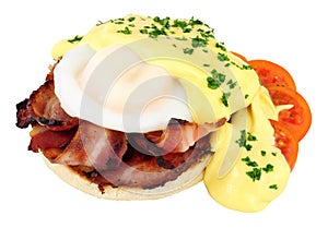 Eggs Benedict Isolated On A White Background