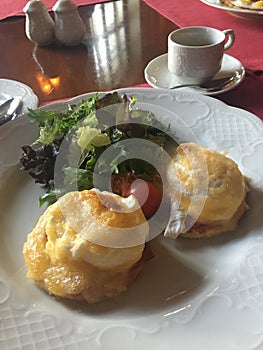 Eggs benedict at pushkin cafe