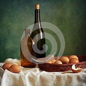 Eggs and bottles