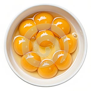 Eggs on bowl isolated on transparent background