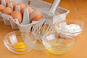 Eggs, Bowls and a Whisk