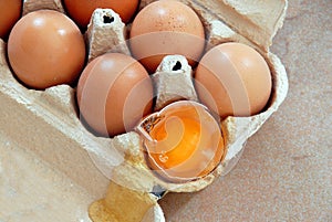 Eggs in box