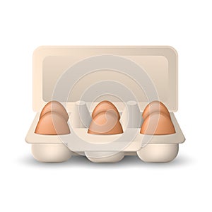 Eggs in cardboard package