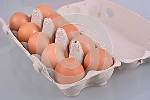 Eggs in a carton box