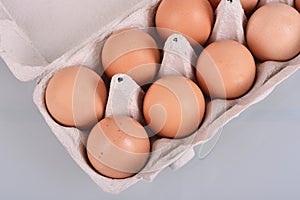 Eggs in a carton box