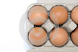 Eggs in carton box