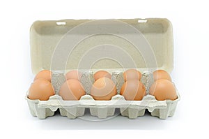 Eggs in carton box