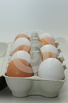 Eggs in a carton box