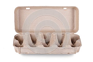 Eggs carton package isolated on white background