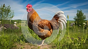 eggs chicken on a farm