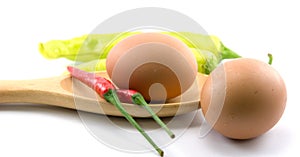 Eggs , chilli , vegetable, vegetable zucchini,Tablets colored