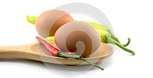 Eggs , chilli , vegetable, vegetable zucchini,Tablets colored