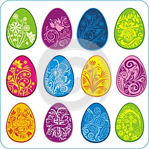 Eggs Easter design - vector set