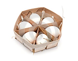 Eggs in eco box.