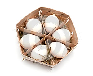 Eggs in eco box.