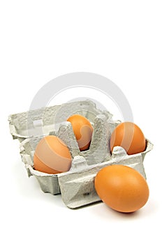 Eggs and egg box