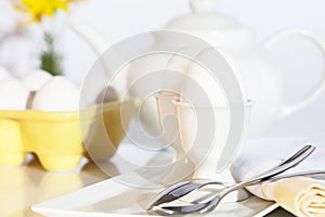 Eggs in Eggcups Breakfast Setting