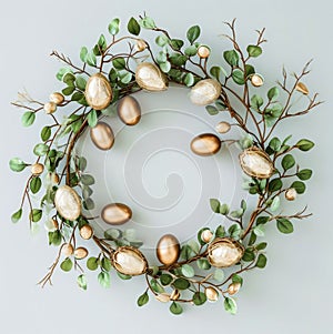 eggs eggs in a nest easter egg wreath