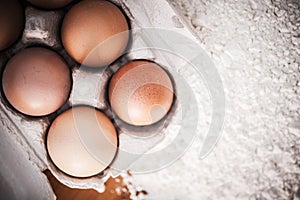 Eggs and Flour Dough Making