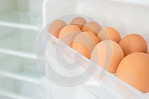 Eggs in a fridge door, Shortage.