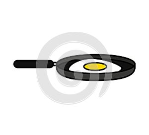 eggs frieds isolated icon photo