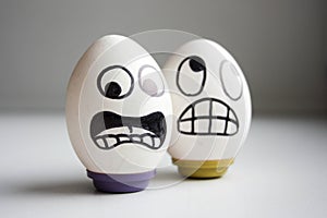Eggs are funny faces. photo for your