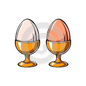 Eggs Holder icon. Eggs-cup. Vector illustration.