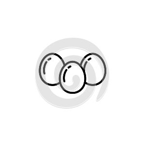 Eggs icon. Kitchen appliances for cooking Illustration. Simple thin line style symbol