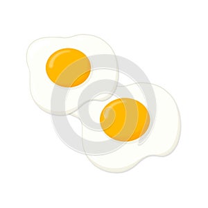 Fried eggs illustration isolated on white background