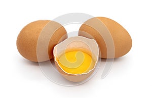 Eggs isolated on a white background