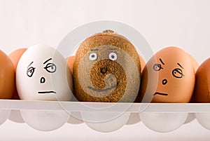 Eggs and kiwi