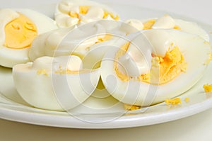 Eggs with mayonnaise.