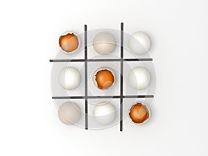 Eggs Noughts and Crosses - Easter game