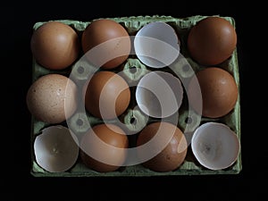 Eggs nutrition food shell hen clear yolk photo