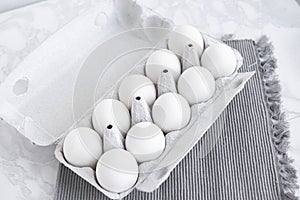 eggs pack white background table