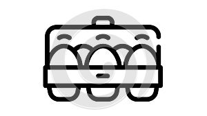 eggs package black icon animation