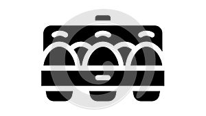 eggs package glyph icon animation