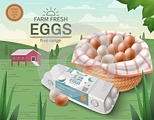 Eggs Package Mockup Poster