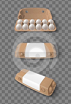 Eggs Package Realistic Mockup