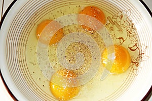 Eggs and pepper