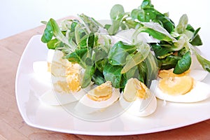 Eggs with rucola