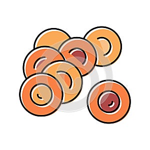 eggs salmon color icon vector illustration