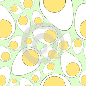 Eggs seamless pattern