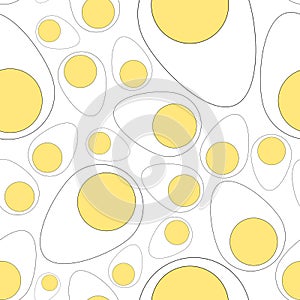 Eggs seamless pattern