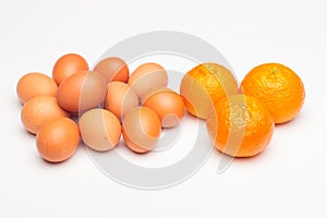 Eggs and tangerine, cholesterol and vitamins